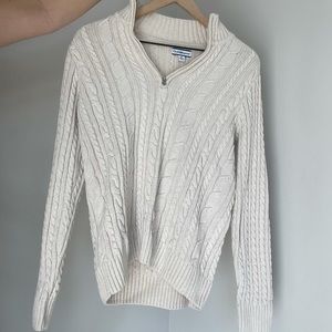 cream knit sweater